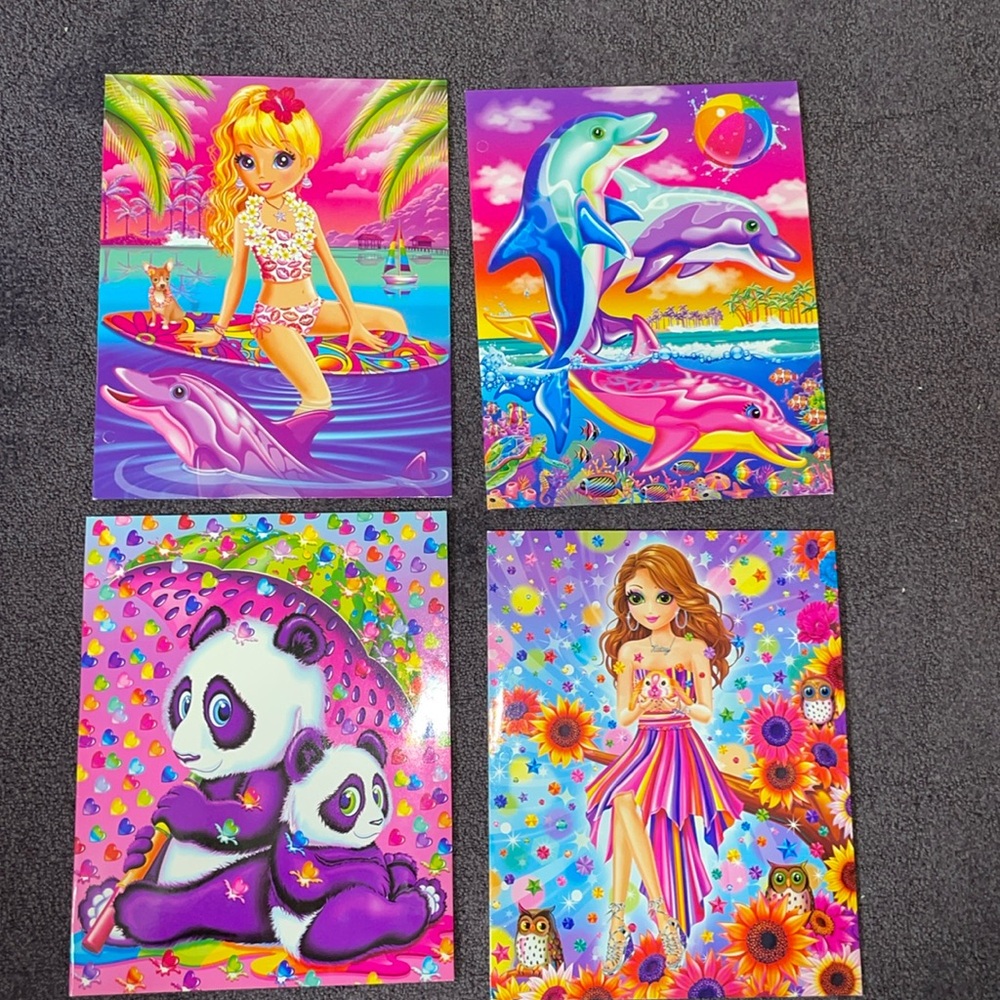 4 Lisa Frank folders never used